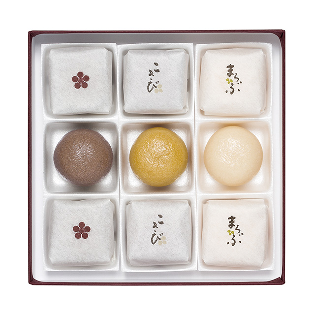 山田屋まんじゅう・こきび・まろぶ詰合せ化粧箱9個入